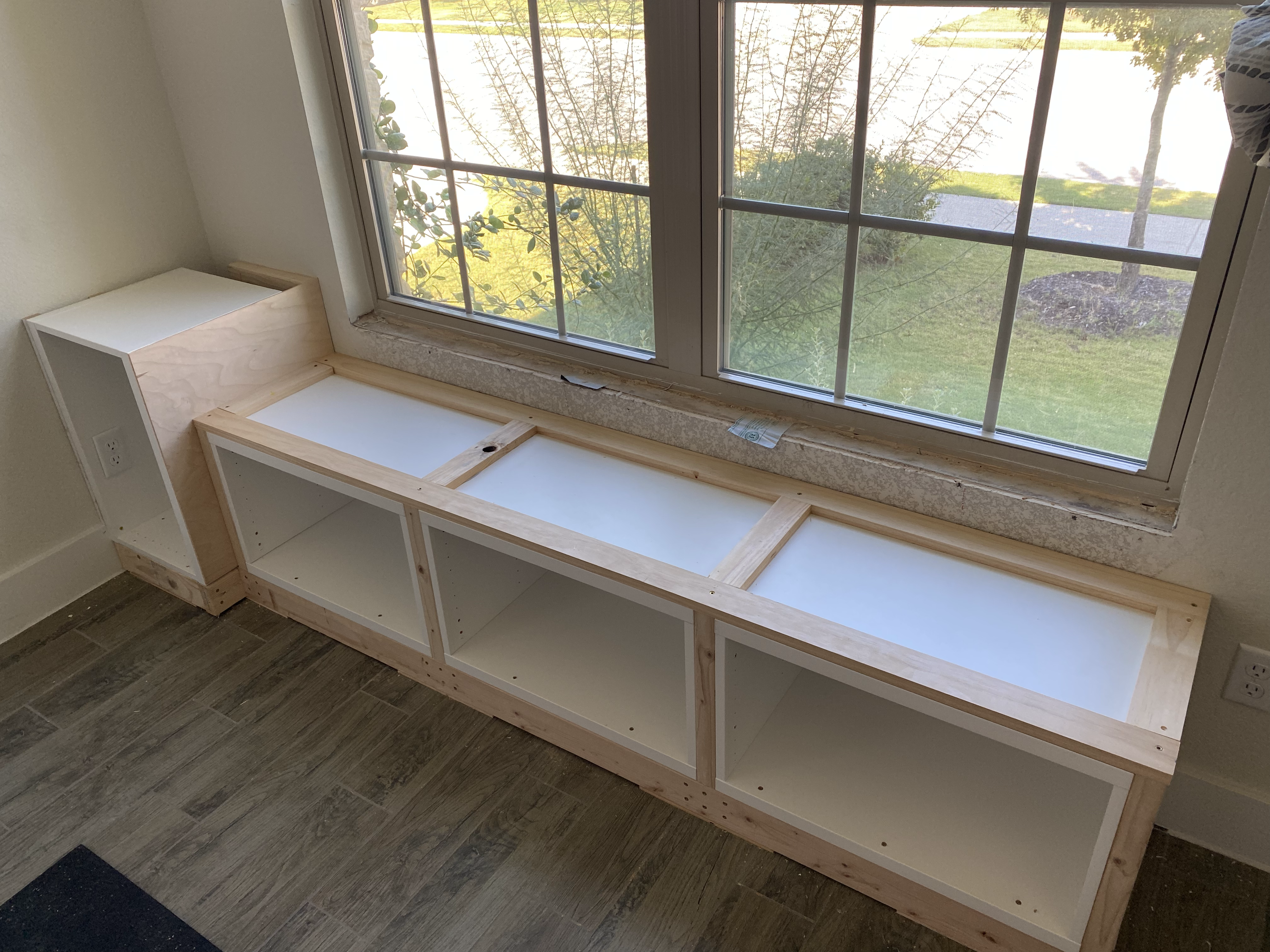 cabinets for the window seat