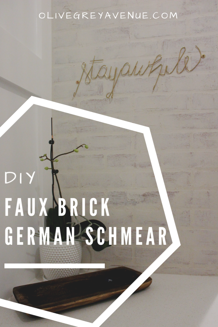 Faux brick German schmear